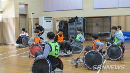 【서천】비인중학교, 장애인식개선교육 휠체어럭비 체험 실시