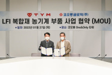 TYM, 코오롱글로텍과 MOU 체결… 친환경 공법·소재 기술 사업 제휴