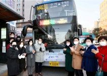 용인 상현역~서울 숭례문 노선 2층 전기버스 3대 시범운행