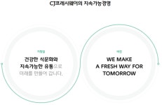 먹거리 진심 이건일號 CJ프레시웨이, ESG 경영 강화로 사회적 책임 실천