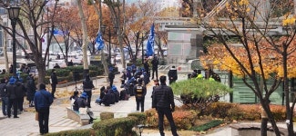 [포토뉴스] 금속노조 모베이스오토지회, 현대모비스 본사 앞서 시위