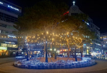 양주시, 고읍광장 연말 경관조명 설치로 겨울 분위기 밝혀