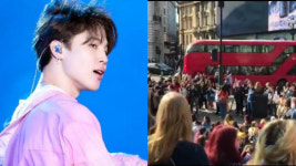 英 랜드마크 피카딜리 광장, 방탄소년단 지민 지민 열광적 연호로 가득!