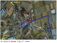 법수면 윤외소하천정비공사에 따른 도로구간 교통통제