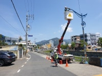 사천시, 도로 주변 노후 가로등 LED등 교체