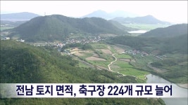 전남 토지 면적, 축구장 224개 규모 늘어