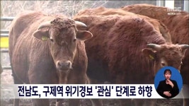 전남도, 구제역 위기경보 관심 단계로 하향