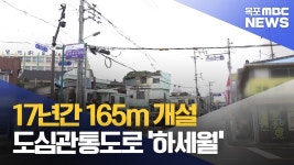 17년간 260m 개설..도심관통도로 하세월