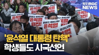 '윤석열 대통령 탄핵' 학생들도 시국선언