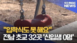 입학식도 못 해요...전남 초등학교 32곳 신입생 0명
