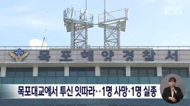 목포대교에서 투신 잇따라..1명 사망·1명 실종