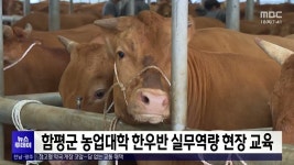 함평군 농업대학 한우반 실무역량 현장 교육