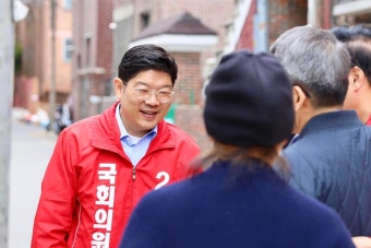 [4·10총선 현장]한동훈, '강동' 찾아 이재영 지원 