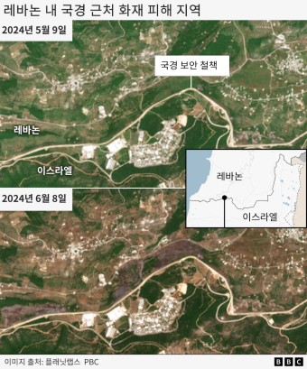 이스라엘-레바논 국경 지역에서 포착된 파괴와 공포