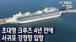 (리포트)초대형 크루즈 4년 만에 서귀포 강정항 입항