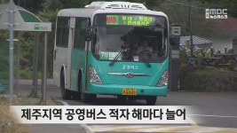 제주지역 공영버스 적자 해마다 늘어