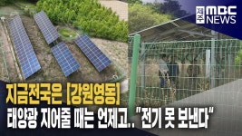 [강원영동] 태양광 세우라고 할 때는 언제고, 전기를 못 보낸다?