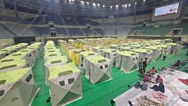 [포토] 희망브리지 ‘전 시민 대피령’… 경북 안동에  구호물품 긴급 지원