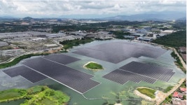 자동차에서 태양광으로 확대...탄총 그룹,  부유식 태양광 발전소 첫 가동