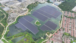 자동차에서 태양광으로 확대...탄총 그룹,  부유식 태양광 발전소 첫 가동