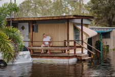 In flooded Lakeland, the police rescued a woman, her dog and her cats.