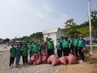시전동 새마을남‧여협의회, 웅천 해변 청소