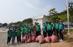 시전동 새마을남‧여협의회, 웅천 해변 청소