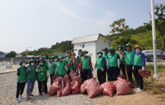 시전동 새마을남‧여협의회, 웅천 해변 청소