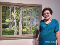 예술섬 장도에서 김은희 화백 기증 작품전 열려