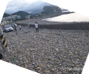 [사진뉴스] 마이삭이 지나간 모사금 해수욕장 입구