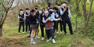 국어시간에 생태체험학습 나선 여양중학교 학생들