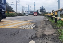 여수산단 남해화학 일원 2차로 교통통제