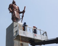 여수여해재단, 자산공원서 이순신 동상 친수식 개최해