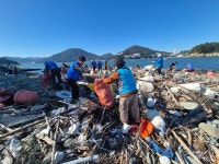 여수 돌산 안굴전 외치도... 섬에서 환경정화를 외치다