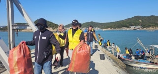 여수 돌산 안굴전 외치도... 섬에서 환경정화를 외치다