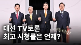 대선 TV토론, 가장 시청률이 높았던 때는?
