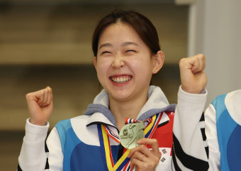 '금의환향' 김민선 