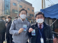 졸음운전 NO 성북경찰서 운수종사자 향균스티커 배부 눈길