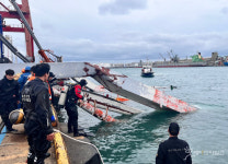 울산 정일 컨테이너 터미널서 크레인 붕괴 … 노동자 2명 추락 사고