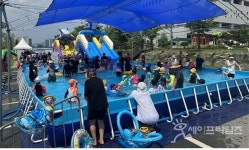 청주 유기농복합단지 물놀이장 개장 … 얘들아 물놀이 가자