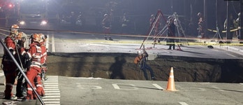 명일동 땅꺼짐, 노후관·터널 공사 복합 영향