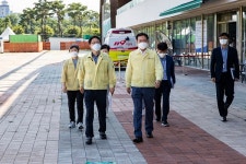 박남춘 시장, 계양구 임학공원 등 코로나19 방역현장 점검