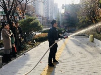 용인시 수지구 상현1동, 수지 119안전센터와 합동 소방훈련