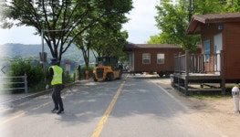 한탄강 오토캠핑장 수해대비 시설물 구난훈련 실시