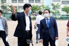 이용범 인천광역시의회 의장, 효성중, 계산고 방문