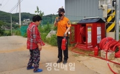 인천송도소방서 영흥119안전센터, 비상소화장치함 사용법 교육