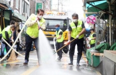 안양시, 전통시장·상점가 일대 물청소