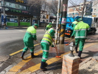 수원시 권선구, 떼까마귀 분변 일제대청소