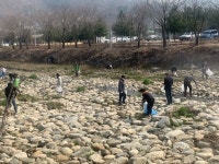 여주시 산북면노인회, 용담천 봄맞이 대청소