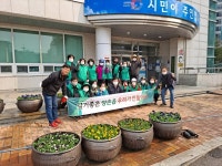김포시 양촌읍부녀회, 화사한 봄꽃식재